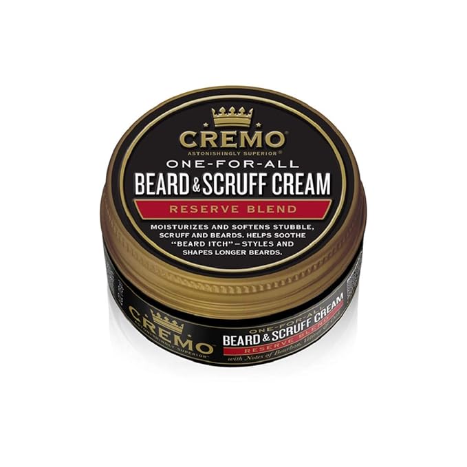 Cremo Beard &amp Scruff Cream Distiller's Blend (Reserve Collection) 4 oz - Soothe Beard Itch Condition and Offer Light-Hold Styling for Stubble and Scruff (Product Packaging May Vary) 0 fluid oun