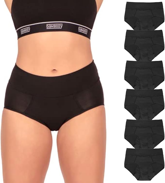 Bambody Absorbent Panties Period Underwear for Women and Teens - All-Day Long - Overnight Protection- Postpartum Leakproof
