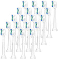 Replacement Brush Heads Compatible for Electric Toothbrush HX6920 4100 2 Series Cleaning Refills(White-20 Pcs)