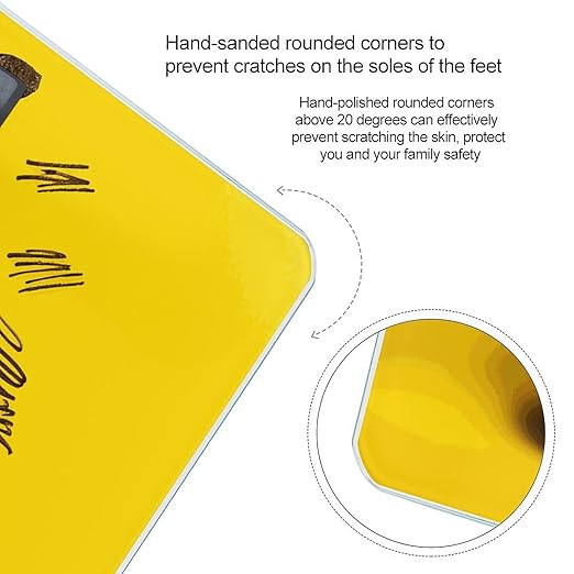 Yellow Banana Bathroom Scale Ultra-Bright Liquid Crystal Screen Weight Scale Accurate Bathroom Body Scales for Body Weight Bathroom Pet Home Bedroom Gift-Giving