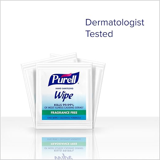 PURELL Hand Sanitizing Wipes Alcohol Formula Fragrance Free 1000 Individually Wrapped Packets - 9021-1M