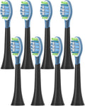 8Pcs Replacement Brush Heads Compatible for Philips HX6064 HX6930 HX6730 Sonic Electric Toothbrush Vacuum 4100 6500 6100 5300(C3 Black)