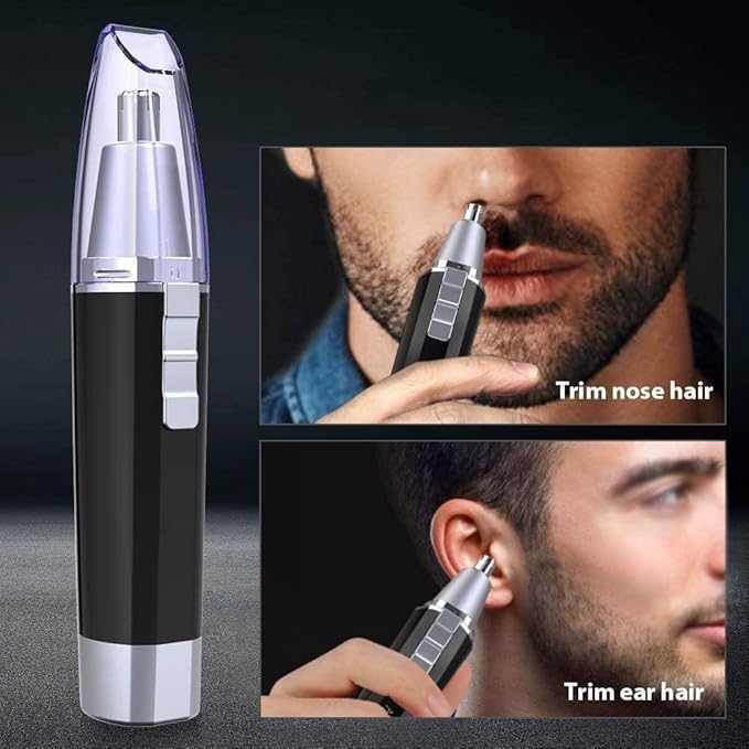 Ear and Nose Hair Trimmer Battery-Operated Electric Eyebrow Trimmer Portable Facial Hair Trimmers Shaver Clipper for Travel Hotel Bathroom Easy Cleansing
