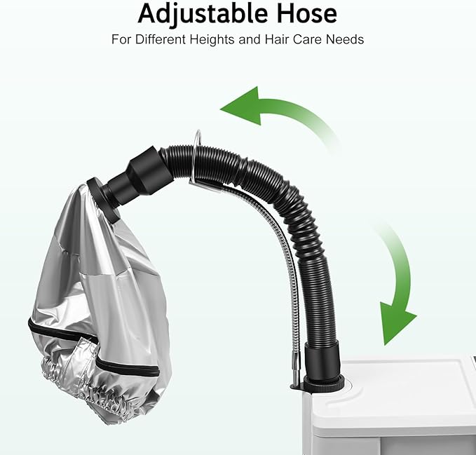 Nano Hair Steamer Machine 110V 500W Professional Micro Mist Salon Hair Processor with Wheels Salon Spa Equipment Vertical Nano Hair Steamer for Deep Hair Care Repair Hair Styling