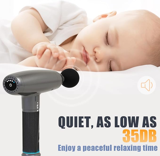 Massage Gun Muscle Therapy Gun Handheld Deep Tissue Massager Gun with 5 Adjustable Speeds Back Massager for Athletes Relieving Pain Soreness and Stiffness(Black)
