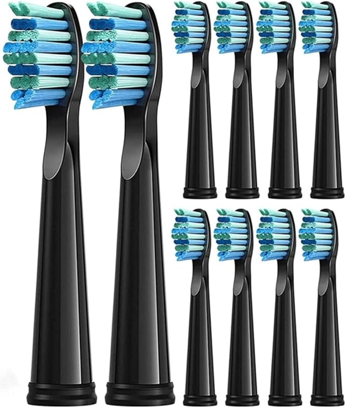 10 Pcs Toothbrush Head Compatible for FW-507/508/515/551/917/959/2011/D1/D3/D7(Purple)