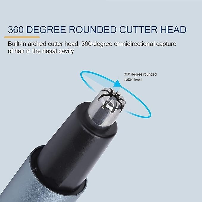Nose and Ear Hair Trimmer – Painless Precision Tool with Rechargeable Battery Wet/Dry Easy to Clean