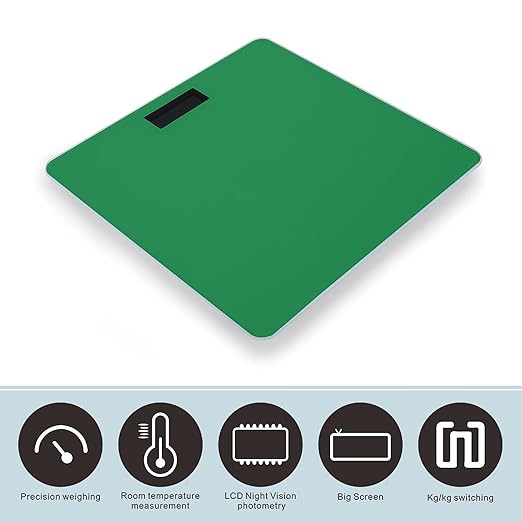 Smart Scale for Body Weight Digital Bathroom Weighing Scale Energy Saving Scale Green