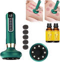 12 Levels Adjustable Handheld Cellulite Massager Charging Heated Guasha Tool Cupping Massage Body Sculpting Machine Cellublast for Cellulite Remover for Body Massager (Green)