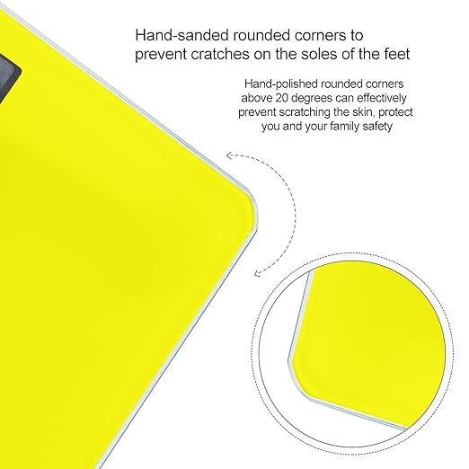 Energy Saving Scale Bathroom Weighing Scale Smart Scale for Body Weight Digital Yellow