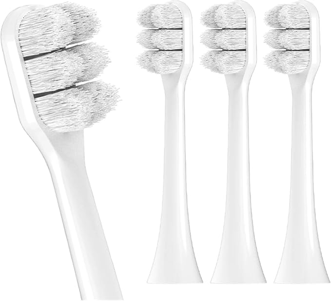 Ultra Soft Brush Heads Compatible with Electric Toothbrush for Sensitive Teeth(4 Pcs)