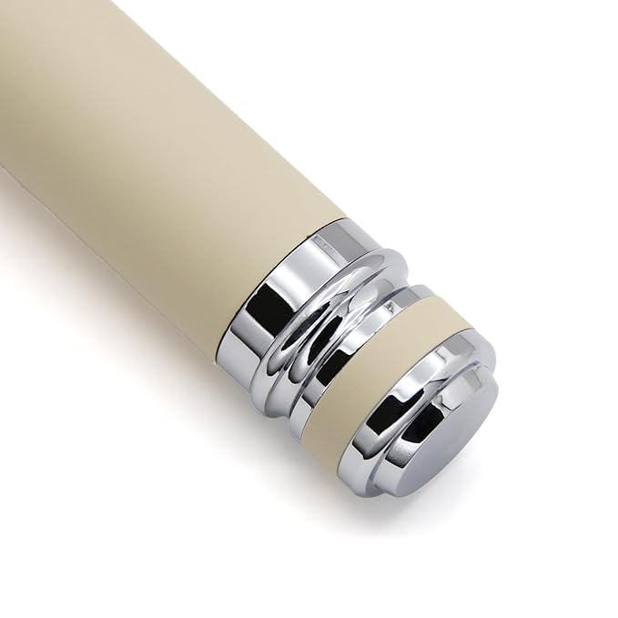 Edwin Jagger DES87RCBLAMZ Double Edge Safety Razor Ivory Rubber Coated Short Handle