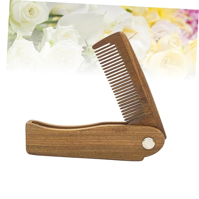 3pcs Mini Travel Comb Natural Verawood Beard Brush Hair Comb Fine Toothed for Men Women Boys and Girls Portable Hair Care Tool Gentle Scalp Massage Scratch Stylish
