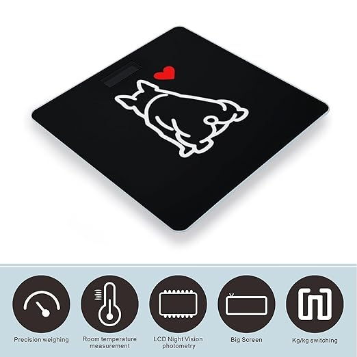 Energy Saving Scale Bathroom Weighing Scale Smart Scale for Body Weight Digital Funny French Bulldog Puppy Dog