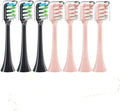Sonic Electric Toothbrush Heads Compatible for X3 X5 X3U X1 V1 V2 Replacement Nozzles with Anti-dust Cap(3Black 4Pink)