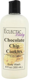 Eclectic Lady Liquid Pearl Body Wash - Chocolate Chip Cookies Scent 3-in-1 Use For Bubble Bath Hand Soap &amp Body Wash Phthalate-Free Chocolate Chip Cookies Fragrance Handcrafted in USA (8 oz)