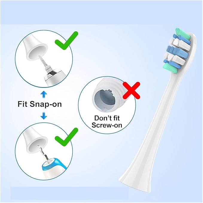 8pcs Replacement Toothbrush HeadsCompatible for Sonicare 4100 6500 6100 7500 5300 1100 Brush Head