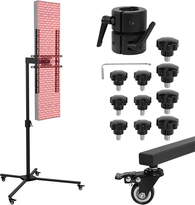 Generic Mobile Hanging Bracket Adjustable Height &amp Any Angle Infrared Light Panel Stand with Wheel Locks 44 Lb Load Capacity Gift Idea for Mom Women Wife Sister Girlfriend