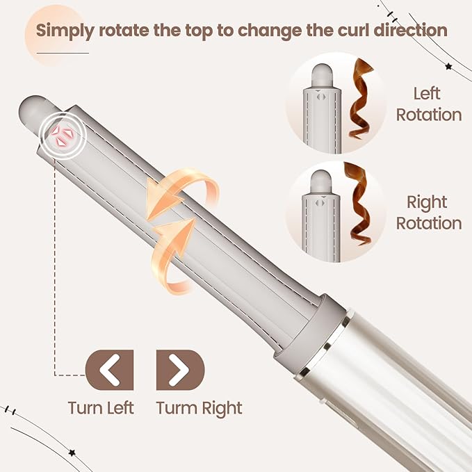 Long Hair Curling Barrel and 6-Inch Large Diffuser/Upgraded Large Round Volumizing Brush Compatible with Shark FlexStyle