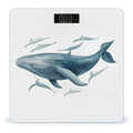 Blue Whale Bathroom Scale Rounded Smart Scale for Body Weight Automatic Power On/Off Weight Scales Accurate Bathroom Digital Scales for Pet Home Bedroom Kitchen