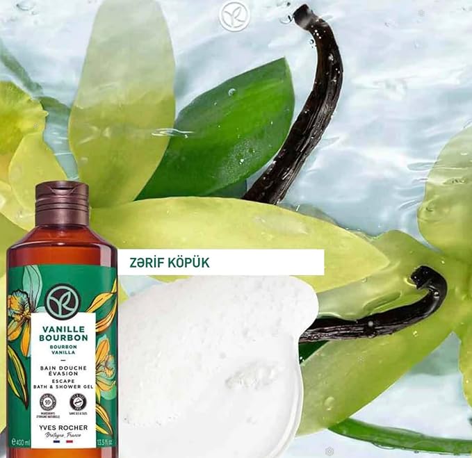 Yves Rocher Bourbon Vanilla Nourishing Shower Gel Bath &amp Body Routine Women Men Day Care 200 ml./6.7fl.oz.