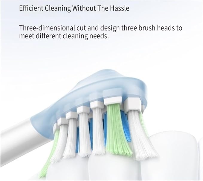Replacement Brush Head Compatible for MES610 MES609 MES613 MES611 Toothbrush Soft Nozzles(Green)