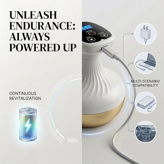 Morlit Smart Cupping Massager Cordless Deep Tissue Body Massager with 9 Suction Levels &amp Heat Therapy One-Touch Electric Massager for Neck Back Shoulder Pain Relief Rechargeable Gift Set