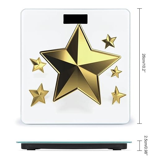 Gold Star Weight ScaleClear LED Display Bathroom Digital Weighing ScaleTempered Glass Digital Bathroom Scale for Body Weight Capacity Up to 400 Lbs