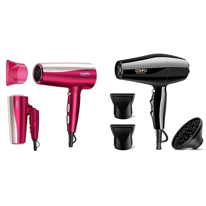 Professional 1875W Negative Ions Ceramic Quick Drying Hair Dryers and 1875W Folding Ceramic Lightweight Blow Dryer