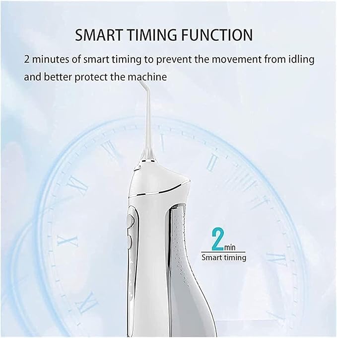 Cordless Dental Oral Irrigator Professional Water Flosser for Teeth Cleaner IPX7 4 Modes with 200ML Tank USB Rechargeable for Travel &amp Home