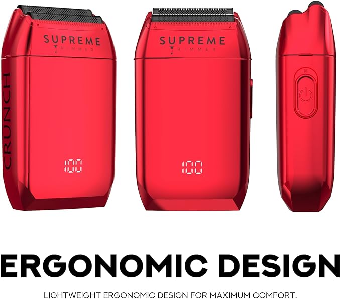 Supreme Trimmer Crunch STF602 – Waterproof Double Foil Shaver for Men | 150 Min Runtime Wet/Dry Cordless &amp Corded Electric Razor | Hypoallergenic Foils for Face Head &amp Stubble