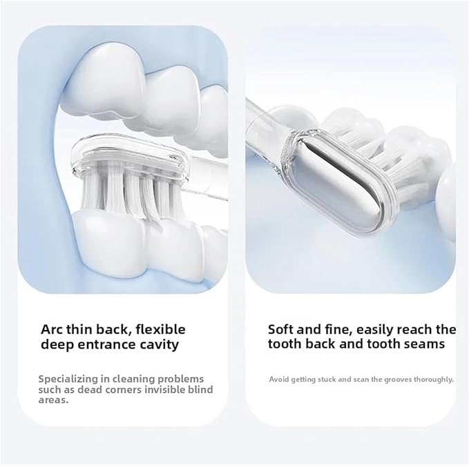 Compatible for Laifen Electric Toothbrush Brush Head LFTBO1-S LFTB01-P ABS LFTB01-A Oscillation &amp Vibration(Bright White x3)