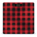 Red Black Buffalo Check Plaid PatternScale for Body Weight with LCD High Precision Weighing Scales Fashion Sturdy Tempered Glass Weight Scales Easy-to-Read Digital Bathroom Scale for Daily 400lb