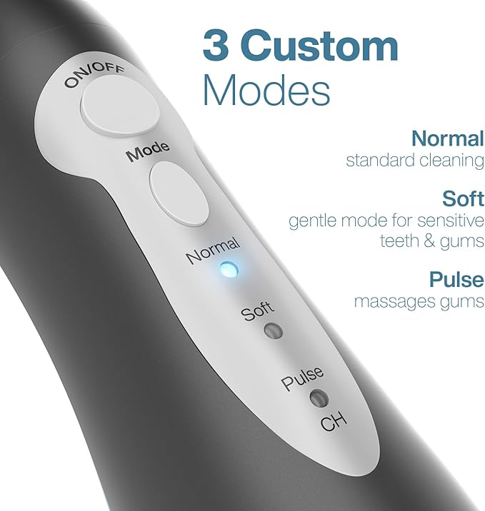 AquaSonic Water Flosser - Cordless Rechargeable Water Flossers for Teeth Cleaning - Waterproof Aqua Flosser Portable Oral Irrigator for Dental Cleaning with 5 Jet Tips – Braces Home Travel