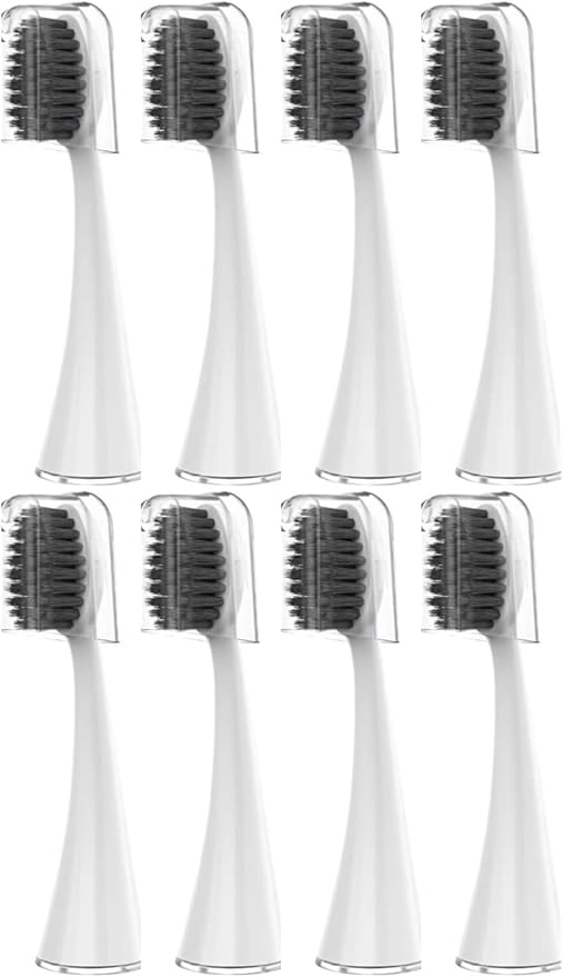 Replacement Toothbrush HeadsCompatible for Seago S9 S1 S6 S8 S21 S26 S28 SG540 SG860 SG861 SG986 SG987 SG988 2752(8pcs White)