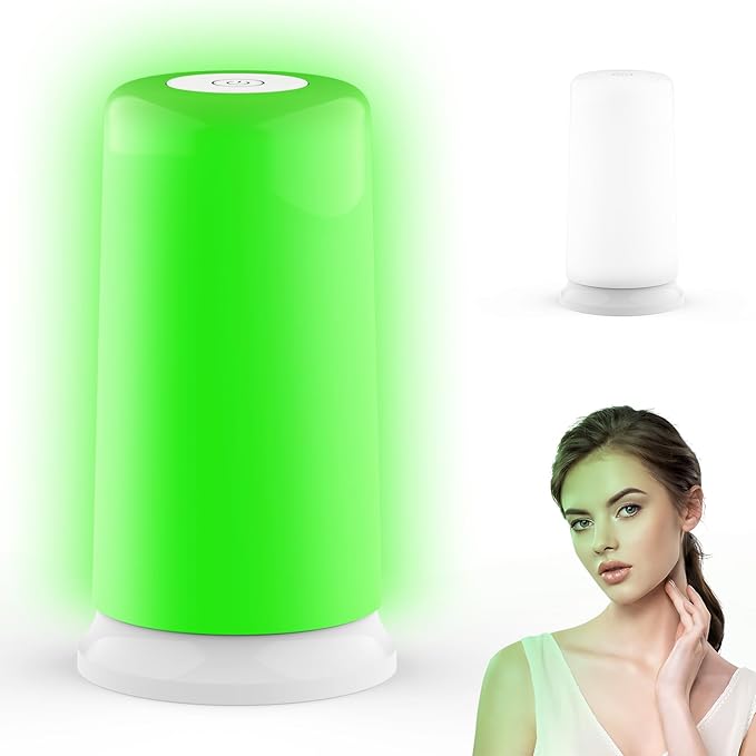 iKeener Green Light Therapy Lamp for Migraines10000 Lux Mood&ampEnergy Enhancing Light Therapy Lamp for HeadachesInsomniaAnxiety ReliefRelaxationAdjustable Warm White&ampGreen Brightness