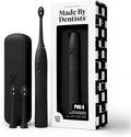 Made by Dentists PRO‑X Sonic Electric Toothbrush for Adults – Dentist‑Designed Whitening Rechargeable Toothbrush 9 x More Plaque Removal 70 Day Battery 3 Modes Travel Case &amp Extra Heads Black
