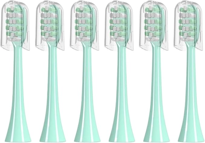 Compatible for Electric Toothbrush Replacement Brush Head kit - 6 Pieces(BH801 Green 6PCS)