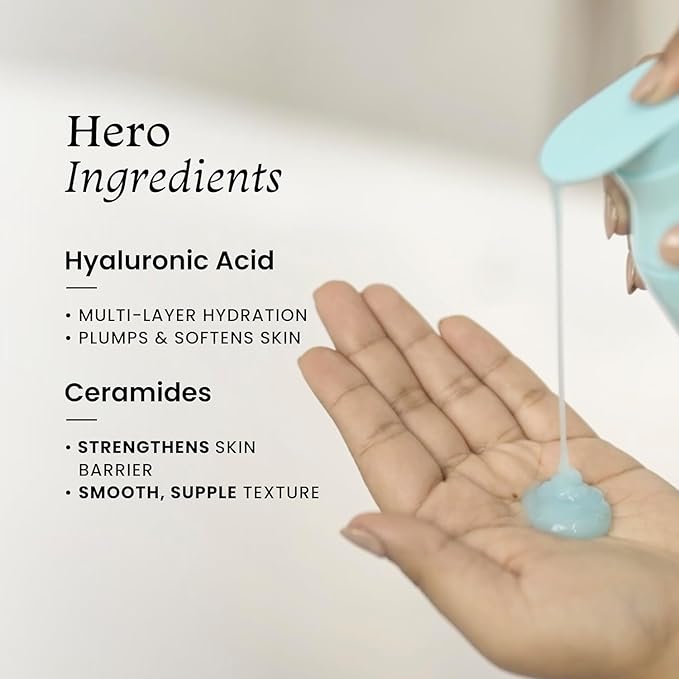 Fox_tale Hydrating Body Wash with Hyaluronic Acid &amp Ceramides | Strengthens Skin Barrier | 24-hour hydration | 6+ hrs Odour Control | SLS-Free Body Wash for Women &amp Men | All Skin Type | 250 m