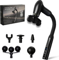Massage Gun with Upgraded Extension Handle Massage Gun Deep Tissue - Back Massager for Pain Relief Deep Tissue Muscles/Neck/Shoulders/Waist/Legs Massager 5 Replaceable Heads &amp 9 Speed Levels(Bl