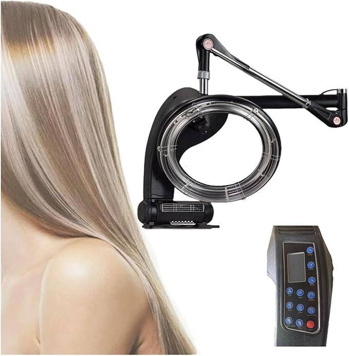 1200W Orbiting Wall Mount Hair Dryer Standing Professional Salon Hair Spa Color ProcessorSalon Dryerwith Adjustable Timer and TemperatureSuspendedtype