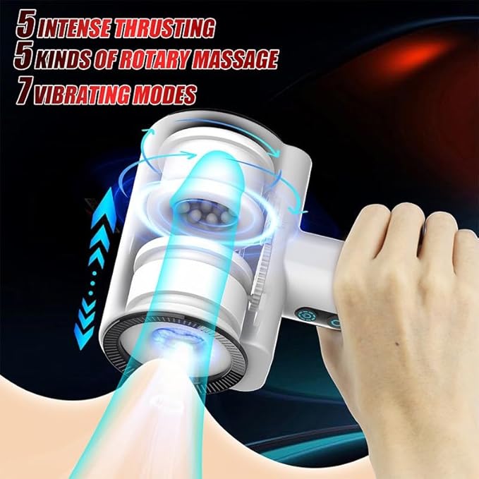 Portable Tool Hair Dryer Shaped Men's Fitness Equipment Smart Rotation Multi-Frequency