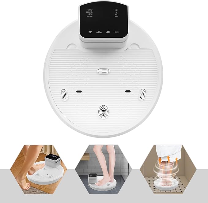 Body Dryer After Shower 1400W Body Care Dryer Heater Blowdryer Foot Touch Ionic Air Dryers System with Pre-Warm Anti-Slip Foot Pad and Intelligent Touch Screen for Home and Bathroom
