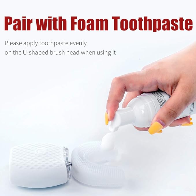 Ultrasonic Toothbrush for Adults Automatic Electric Toothbrush Portable Washable Soft Bristles 30s Automatic Timer Wireless Charging Dual-Use for Travel &amp Home