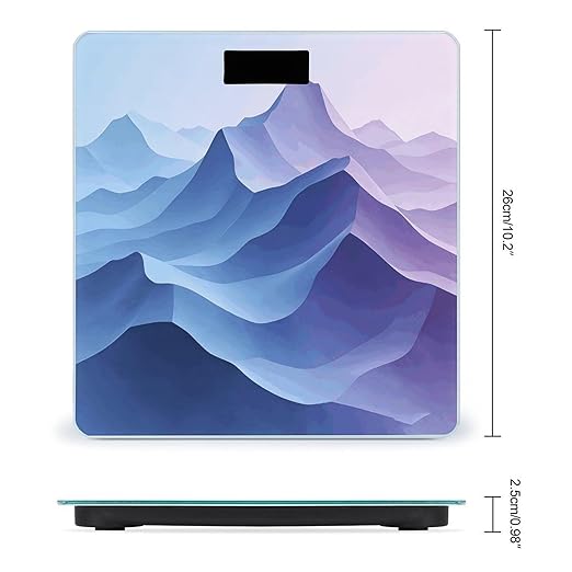 Abstract Topographic Map Weight ScaleClear LED Display Bathroom Digital Weighing ScaleTempered Glass Digital Bathroom Scale for Body Weight Capacity Up to 400 Lbs