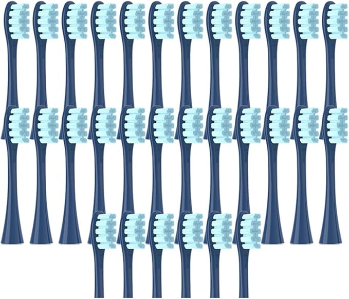 30/50PCS Vacuum Brush Compatible for Oclean X PRO/ Z1/ F1/ One/Air 2 /SE Replacement Head Toothbrush Nozzles Soft Bristle(30Blue)