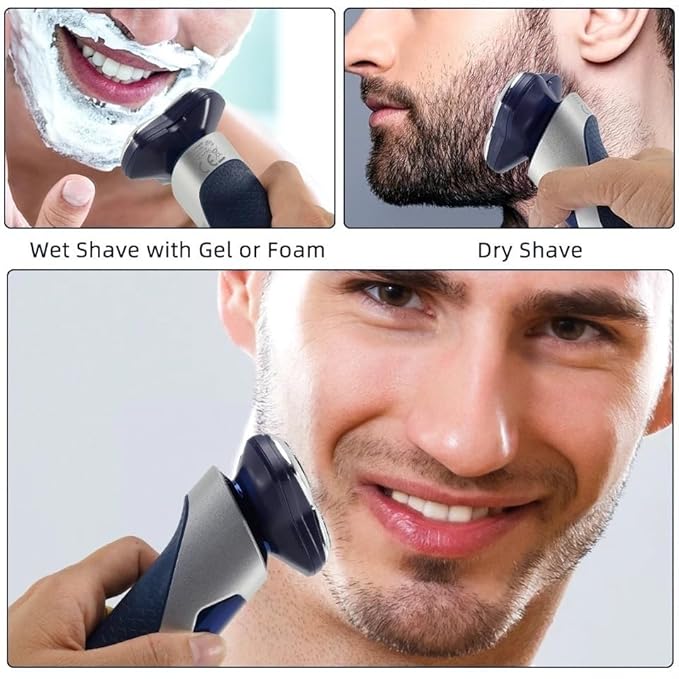 Head Shavers for Bald Men Electric Razor for Men Intelligent Wet Dry Beard Shaving Trimmer Razor Shaver Electric Beard Remover ABS Rechargeable Trimmer