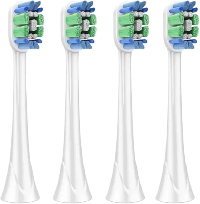 4 PCS Electric Toothbrush Replacement Head Tooth Brush Heads Compatible for HX3/6/9 Series Soft Bristles Nozzles(BL552)