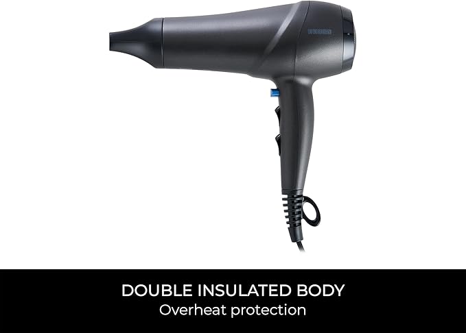 Corby Milton 1875W Hair Dryer in Black - USA Plug
