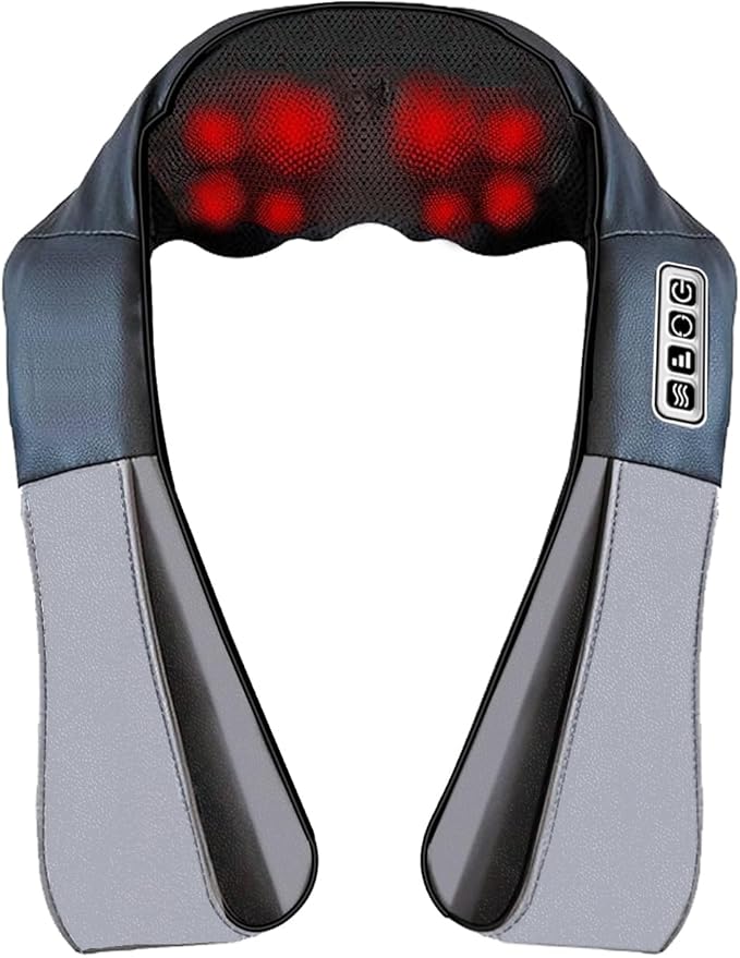 Neck Massager with Heat Shiatsu Shoulder and Back Massager Electric Kneading Back Massager Massage Pillow for Deep Tissue Birthday Day Gifts for Husband Wife Dad Mom Women &amp Man